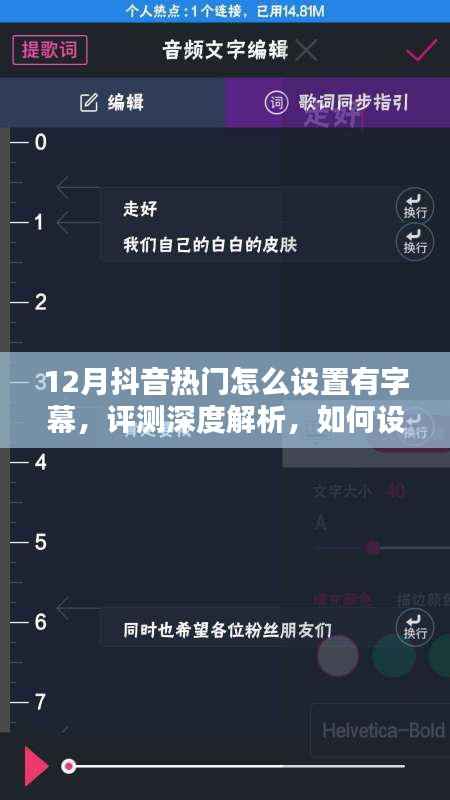 深度解析,如何设置抖音热门字幕视频——以12月为例的实用指南与评测总结