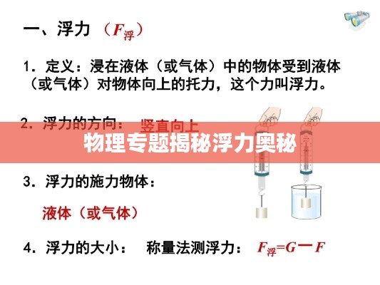 物理专题揭秘浮力奥秘