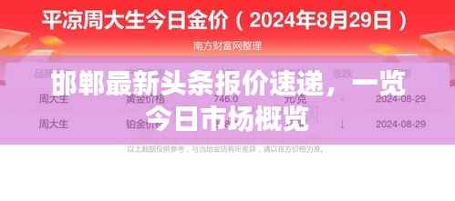 邯郸最新头条报价速递,一览今日市场概览